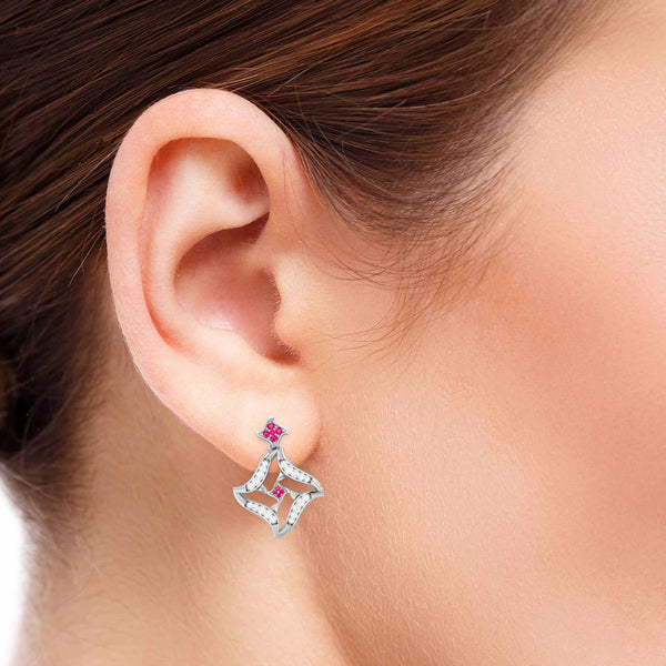 Elegant French Antique Victorian 18K diamond flower sleeper earrings –  Curiously timeless